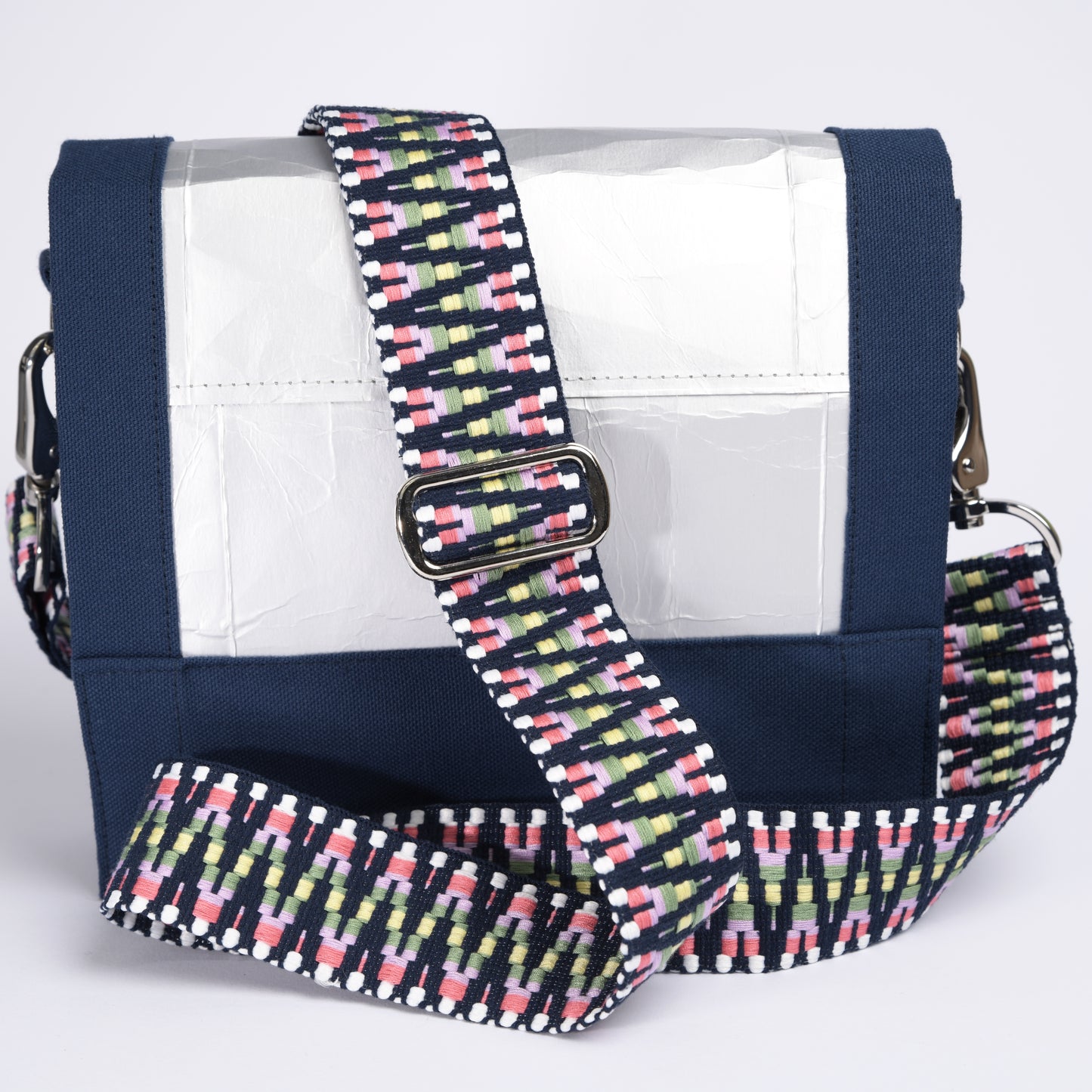 Gurt blue-multicoloured-zigzag