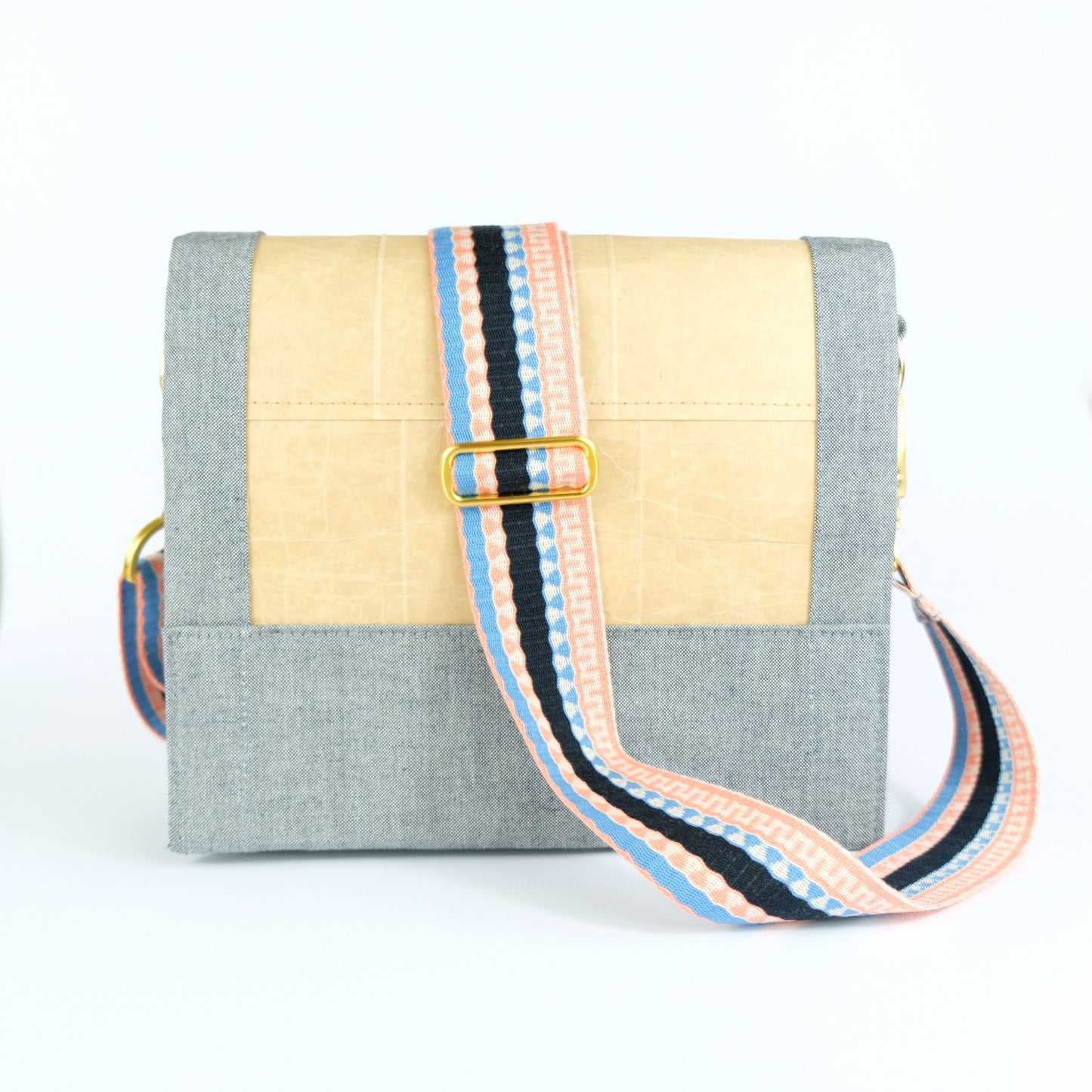 Strap blue-lachs-graphic-gold