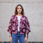 Kimono-Collegejacke Burgundy