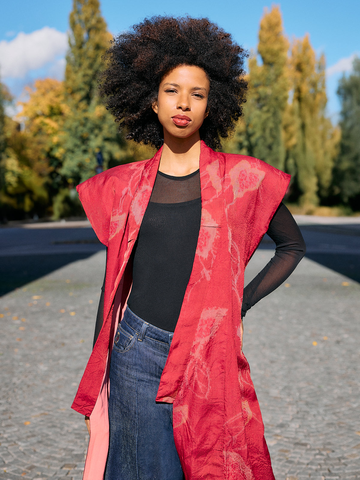 Soulder Kimono-Mantel Red